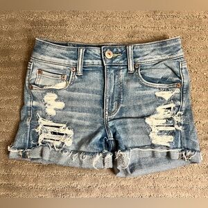American Eagle Outfitters Jean Shorts - Blue, Distressed